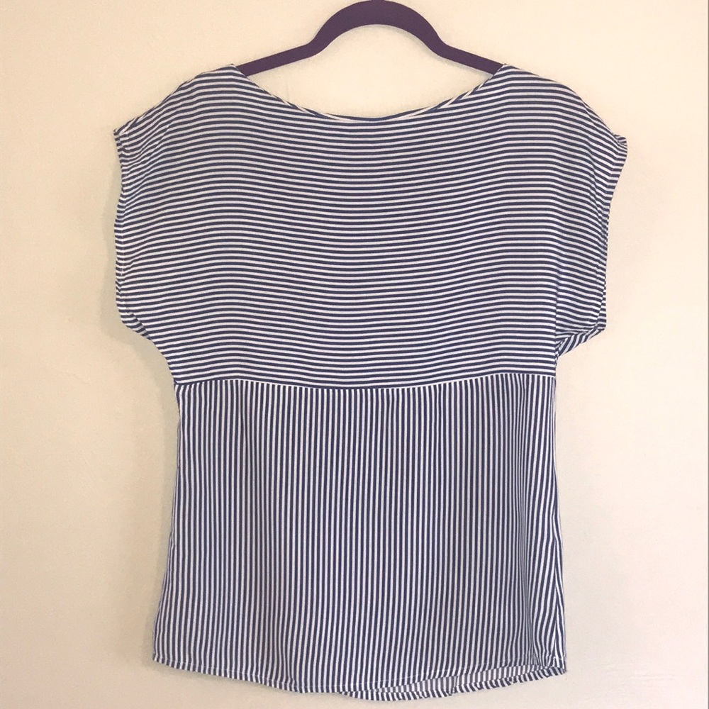 Zara Blue Striped Blouse